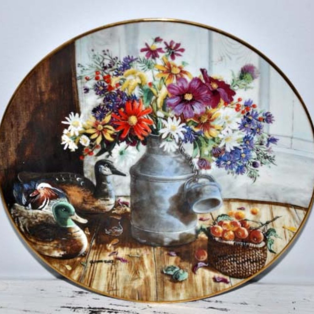 WS George Ltd Edition Homespun Beauty Glenna Kurz Flowers From Grandma's Garden"